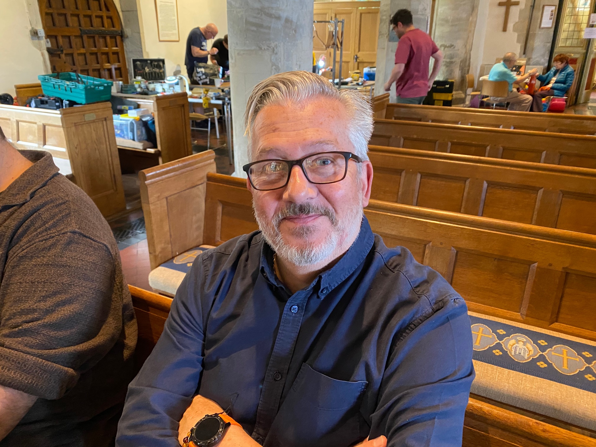 Chris, volunteer fixer at the Repair Cafe