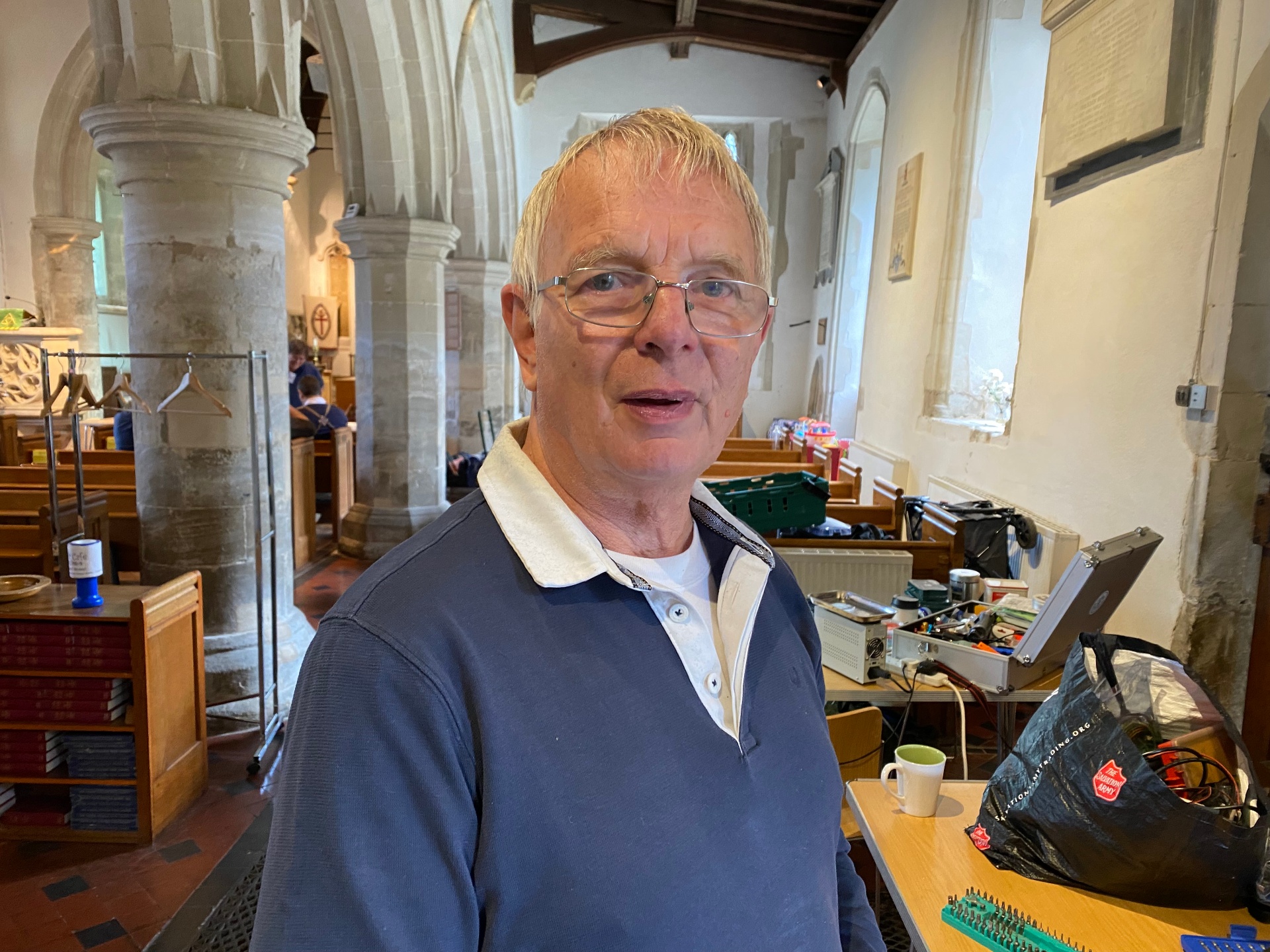 John, volunteer electronics fixer at the Repair Cafe
